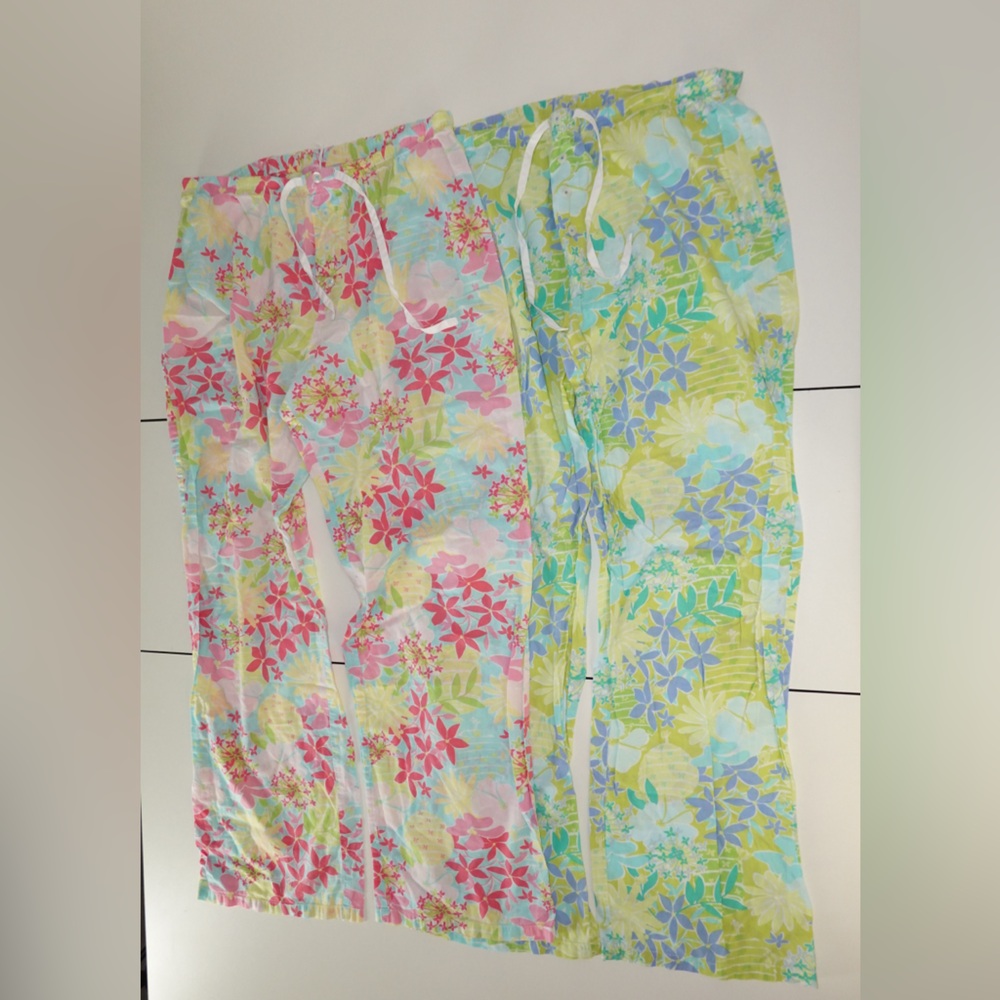 Lilly Pulitzer Pajama Bottom lot 2 pair size small